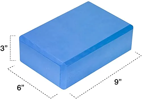 Fashnex Yoga Blocks - High Density EVA Foam Bricks Yoga Foam Exercise Blocks (9 x 6 x 3 inches, Set of 2) (As Per Image)