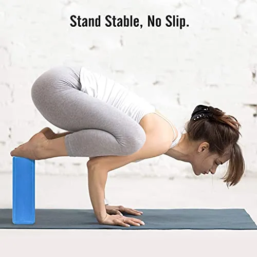 Fashnex Yoga Blocks - High Density EVA Foam Bricks Yoga Foam Exercise Blocks (9 x 6 x 3 inches, Set of 2) (As Per Image)
