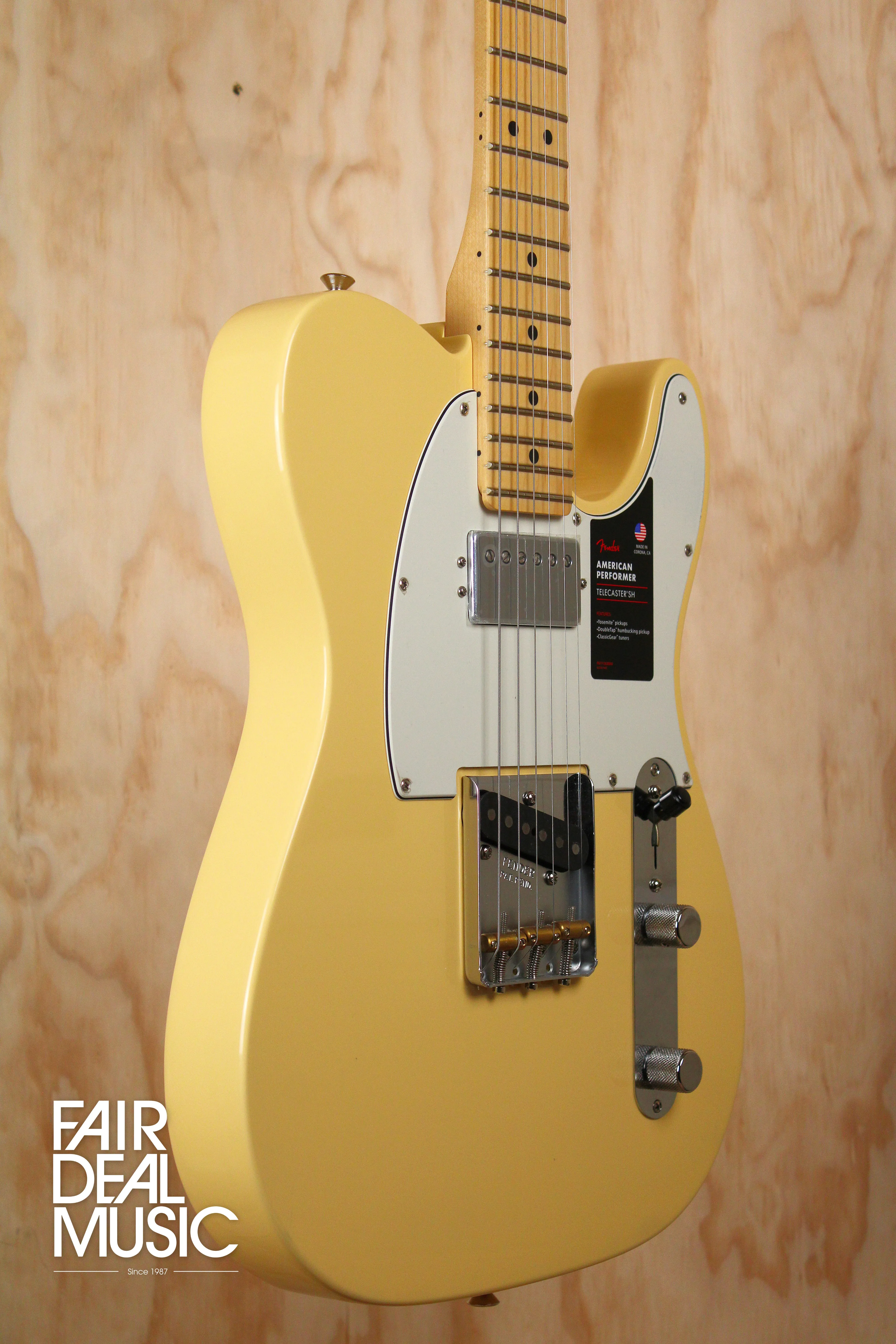 Fender American Performer Telecaster With Humbucker in Vintage White, Ex Display