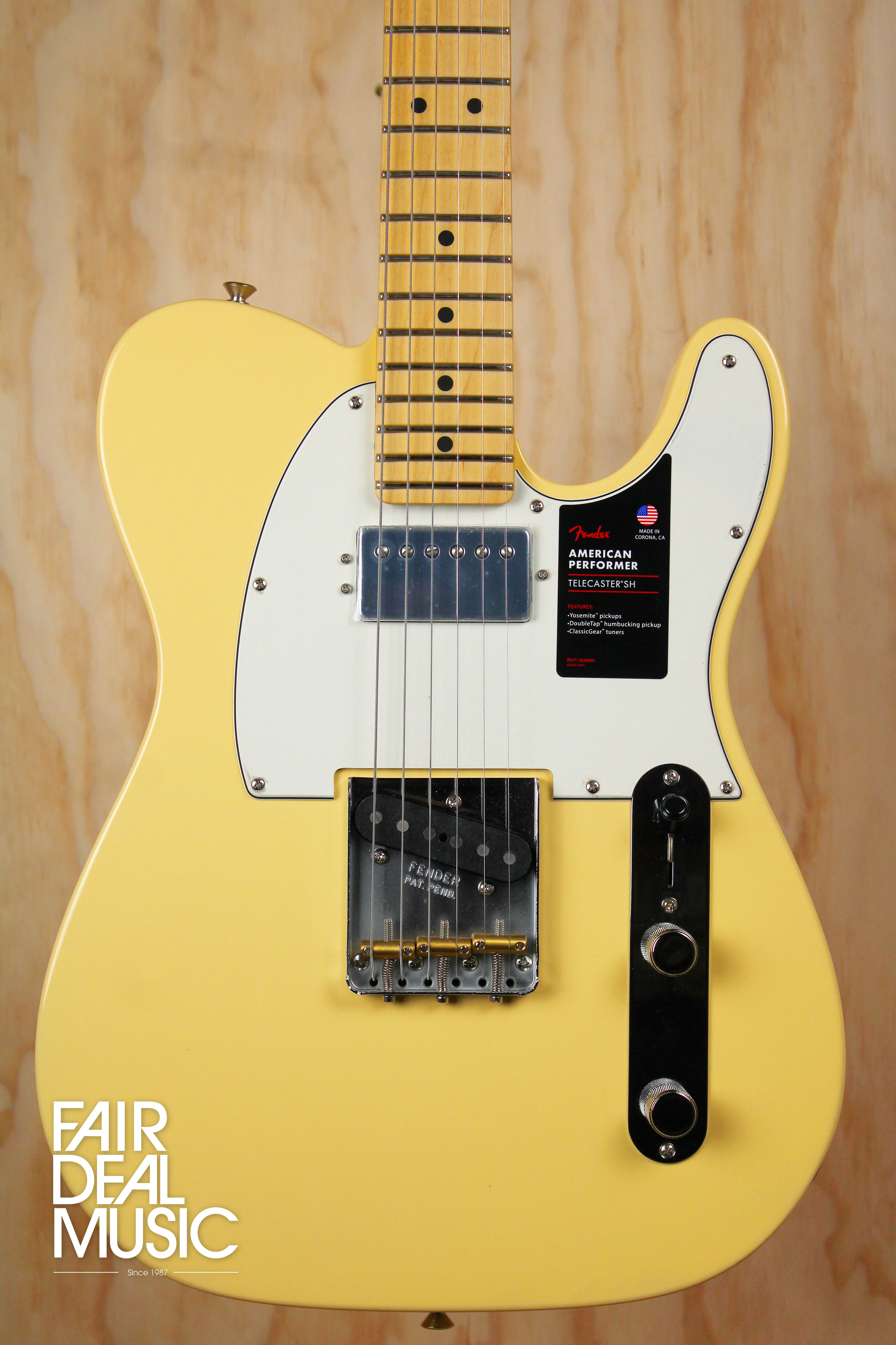 Fender American Performer Telecaster With Humbucker in Vintage White, Ex Display