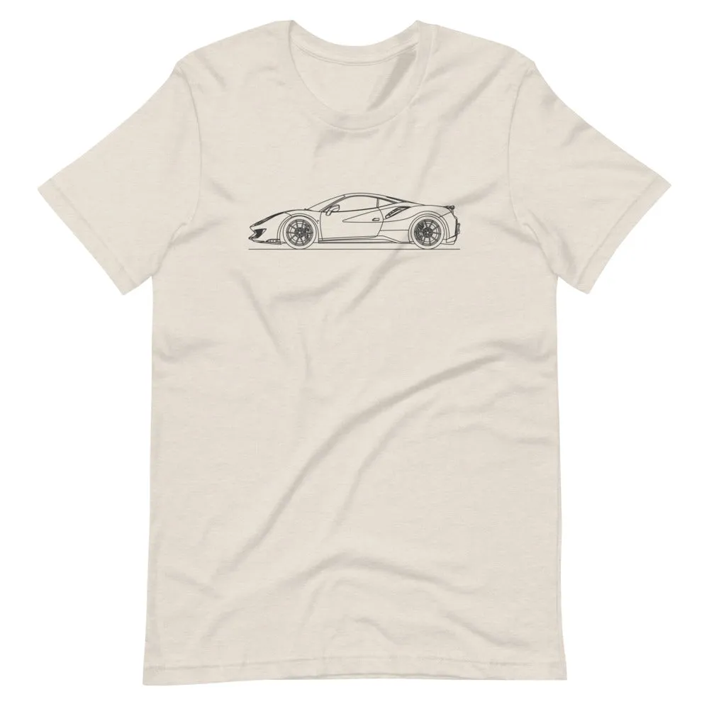 Ferrari 488 Pista silhouette T-shirt
