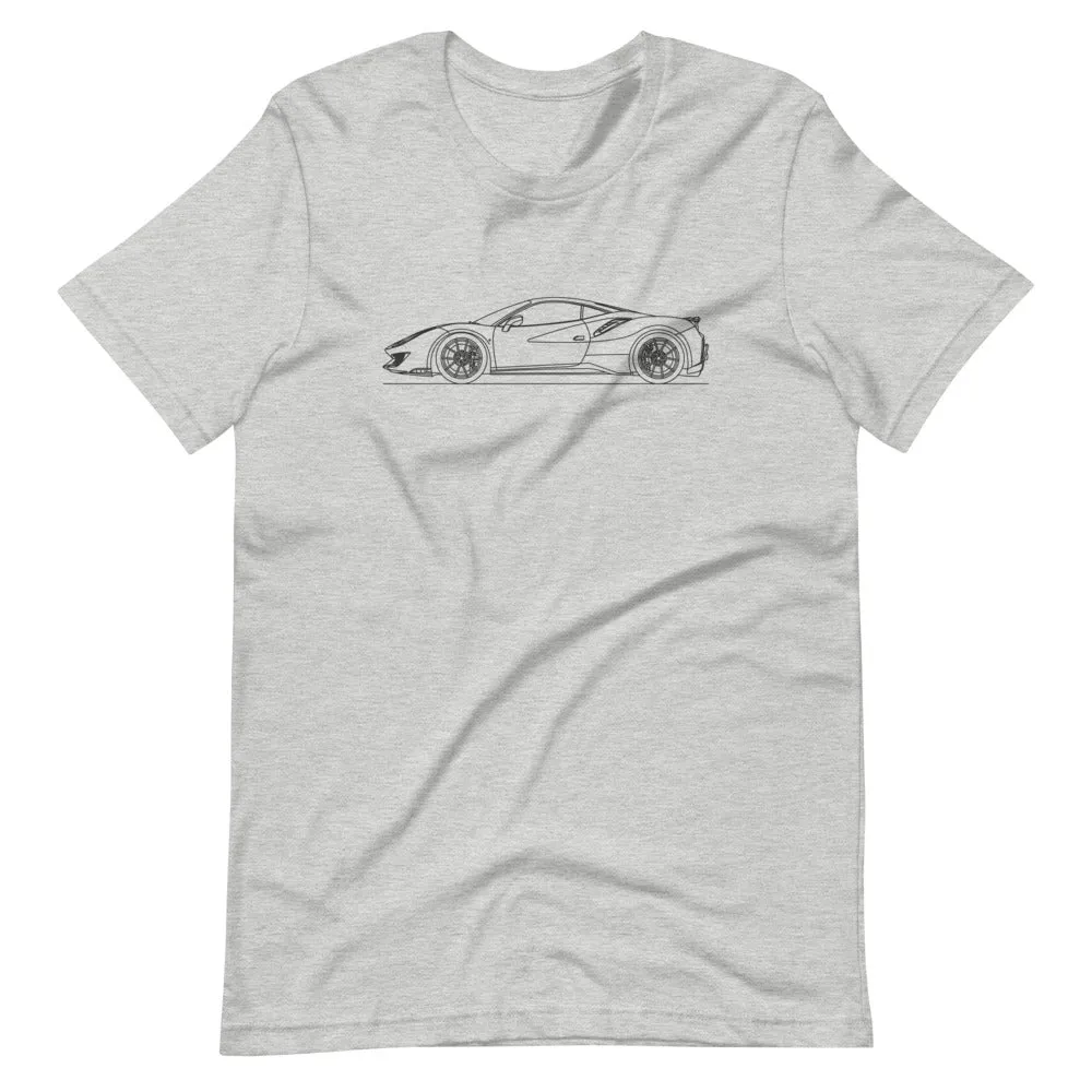 Ferrari 488 Pista silhouette T-shirt