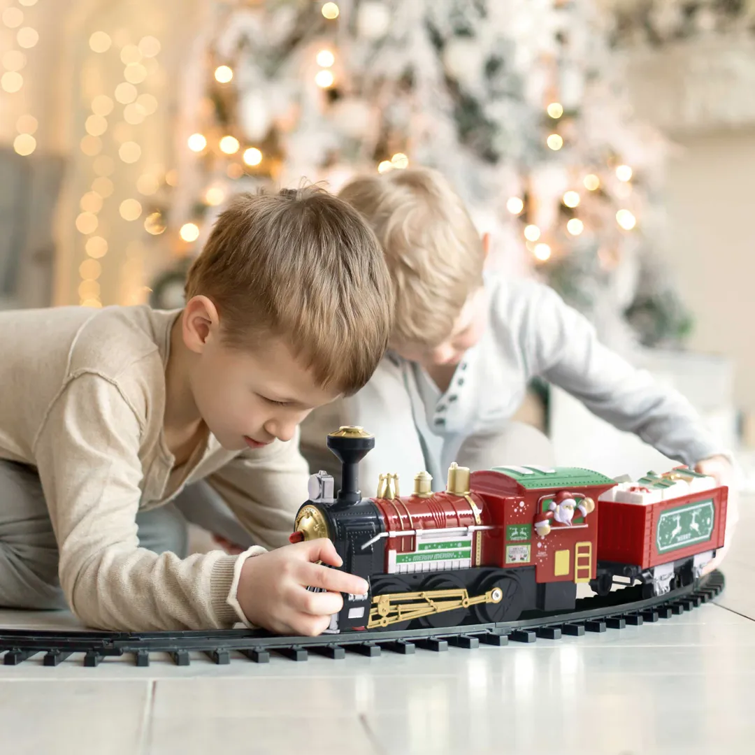 Festive Christmas Toy Train Set