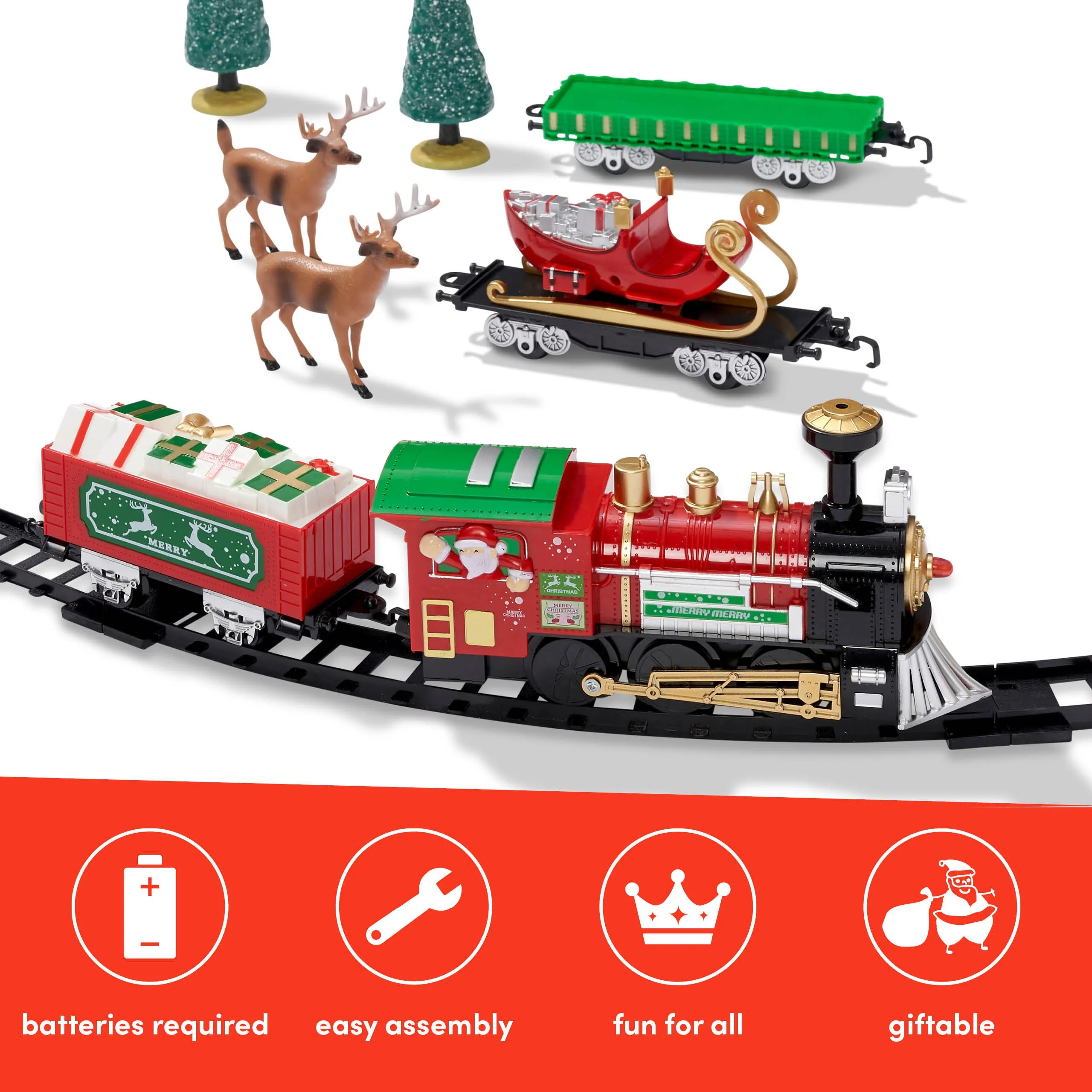 Festive Christmas Toy Train Set