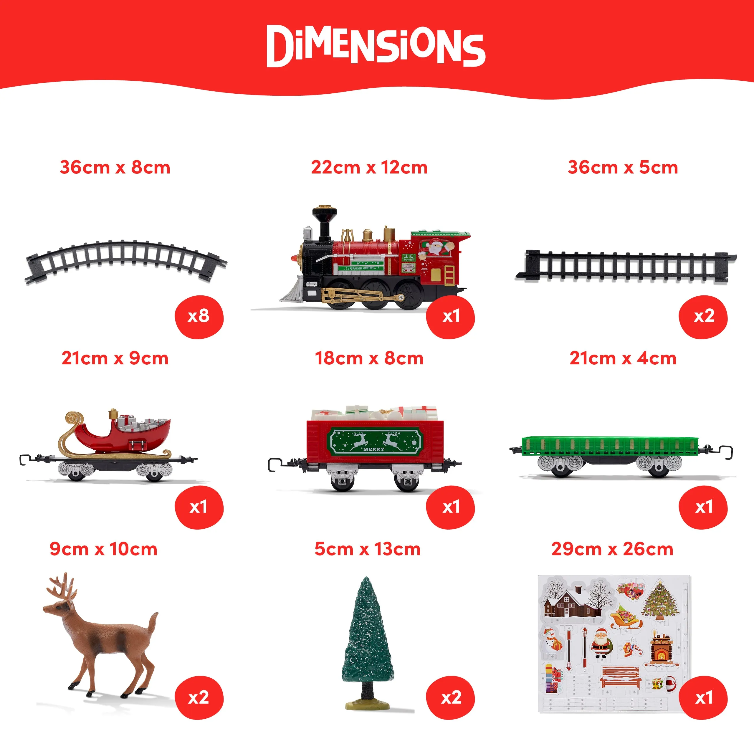 Festive Christmas Toy Train Set