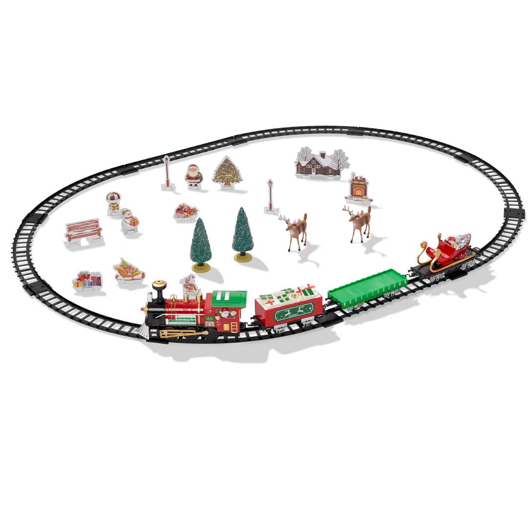 Festive Christmas Toy Train Set