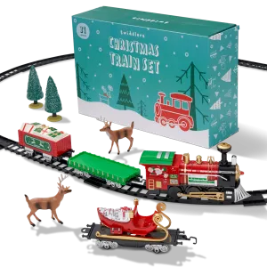 Festive Christmas Toy Train Set