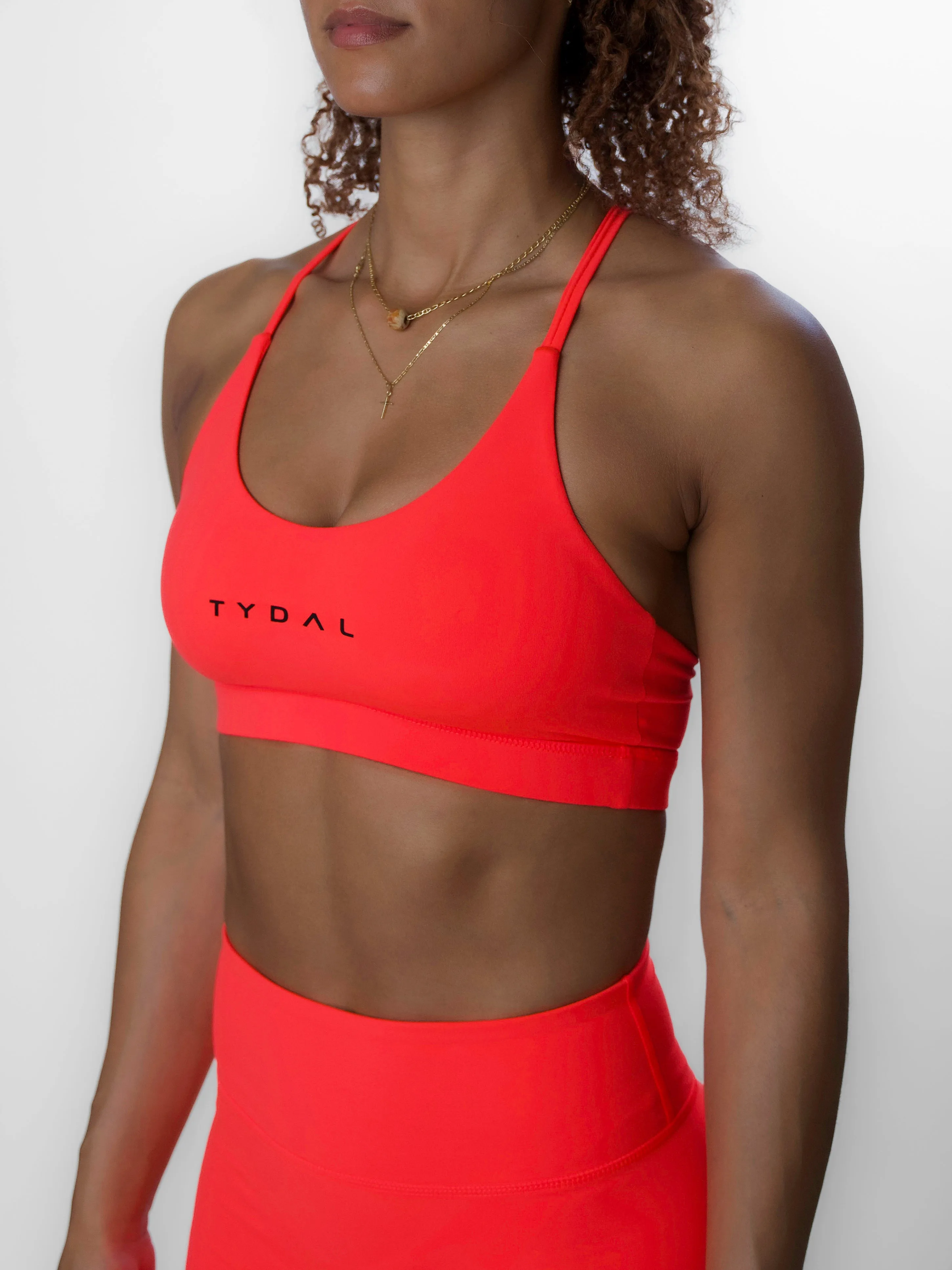 Fiery Coral Sports Bra
