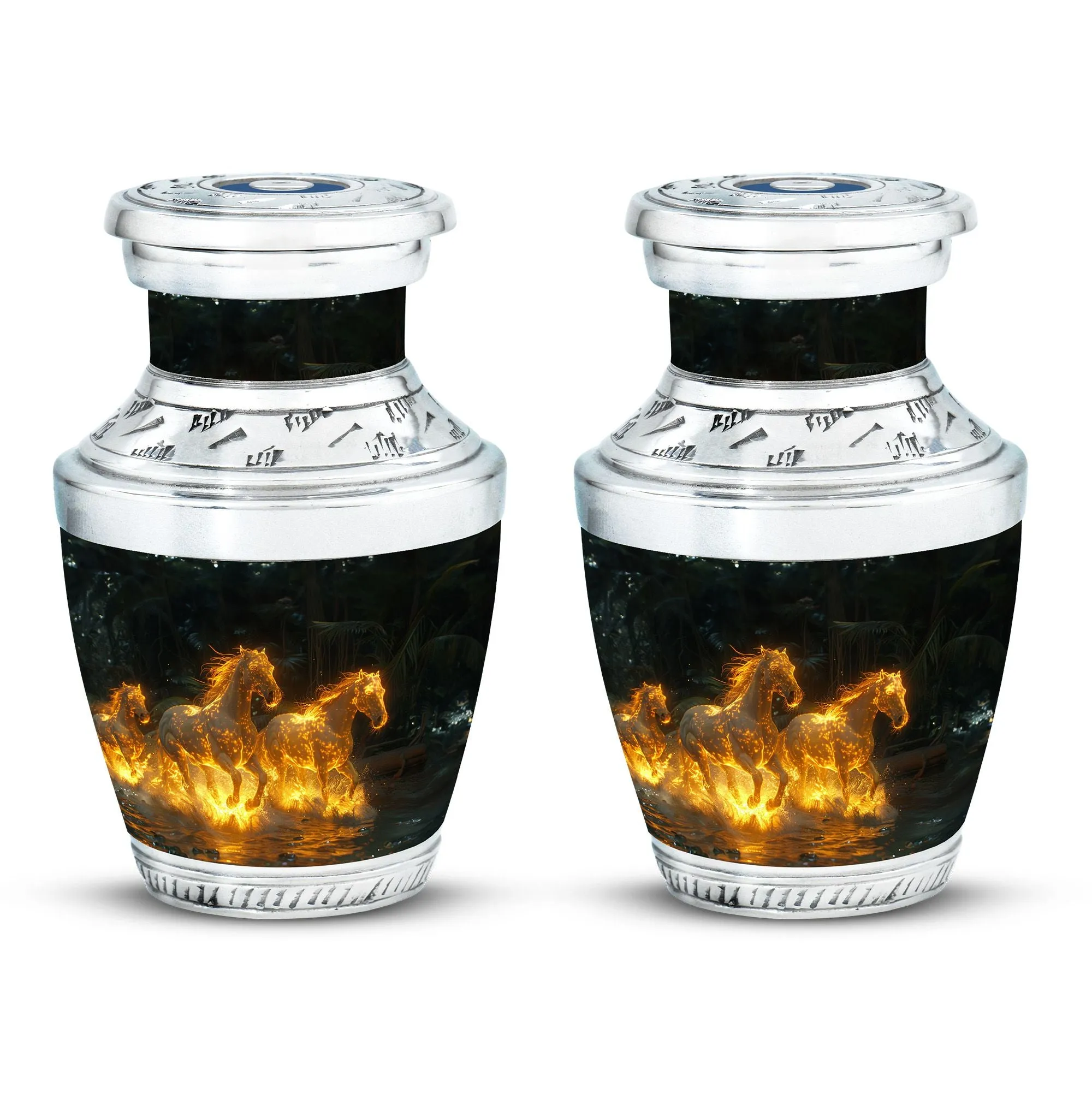 Fiery River Steeds - Horse Urn Memorial, Funeral Cremation Urn