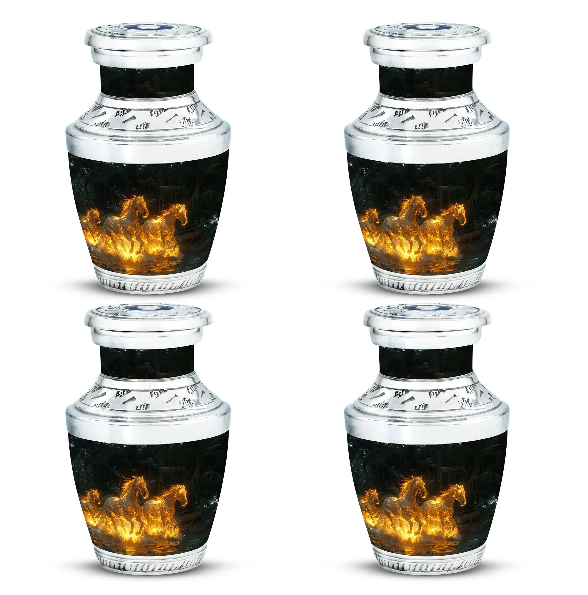 Fiery River Steeds - Horse Urn Memorial, Funeral Cremation Urn