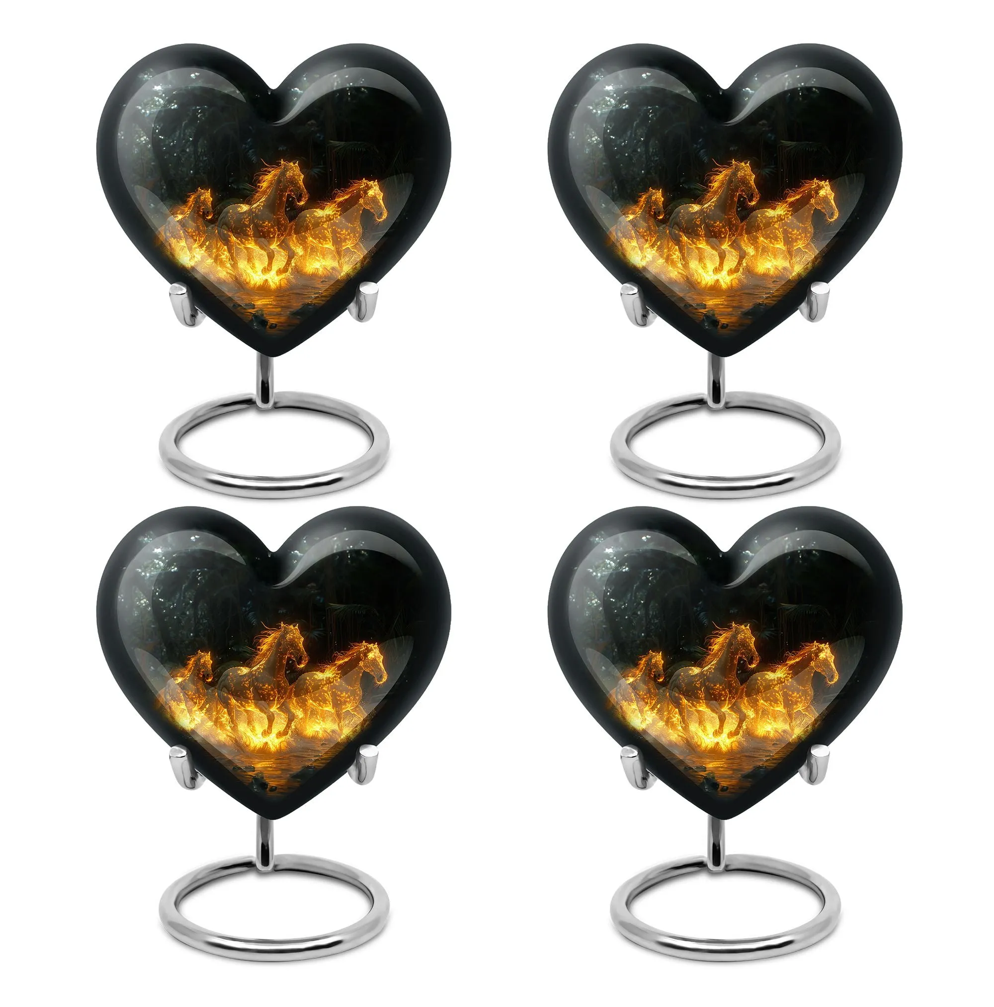 Fiery River Steeds - Horse Urn Memorial, Funeral Cremation Urn
