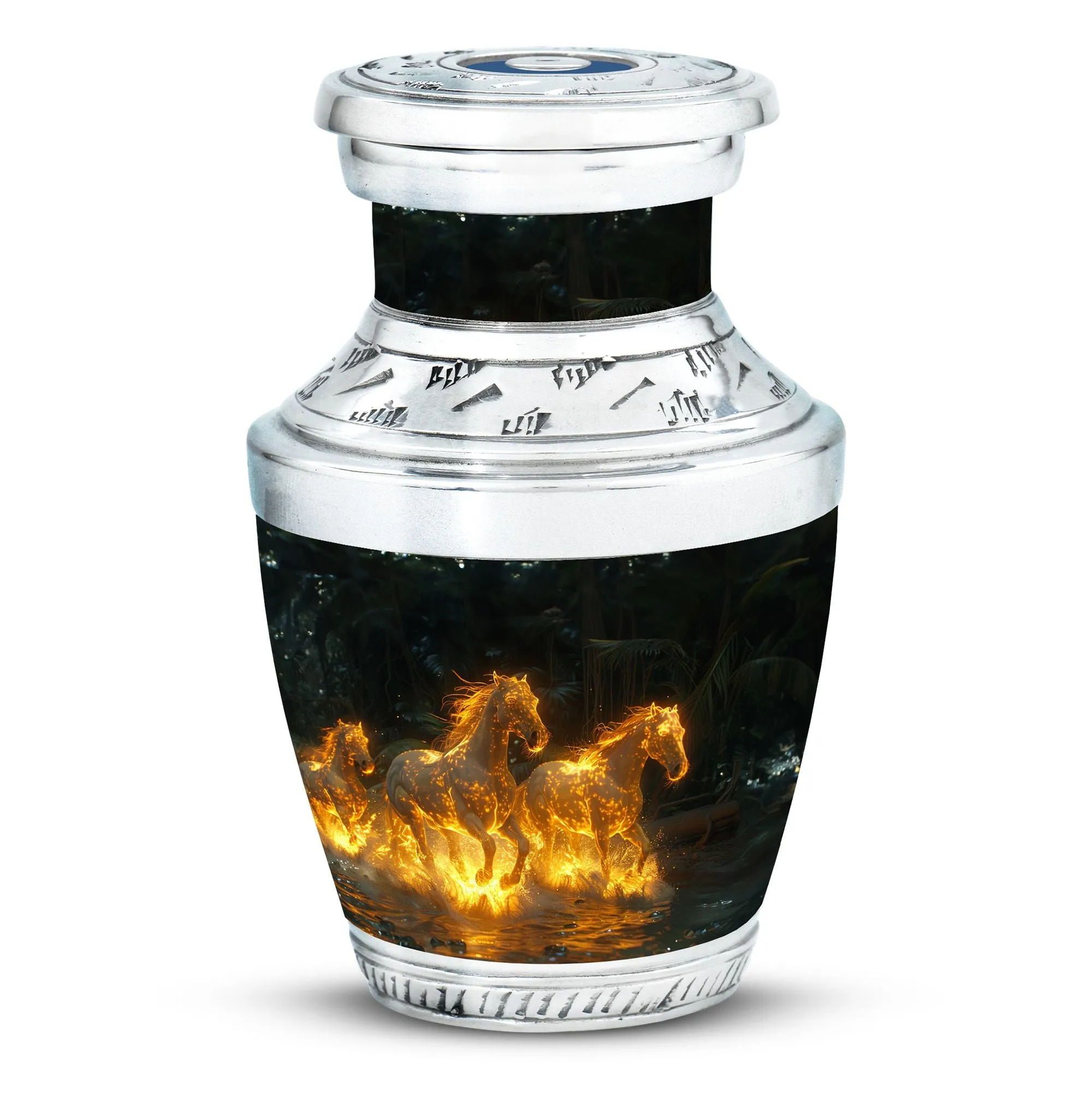 Fiery River Steeds - Horse Urn Memorial, Funeral Cremation Urn