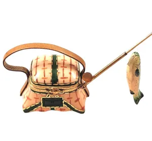 Fishing Basket with Rod & Fish