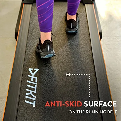 Fitkit FT100S (3.25HP Peak) Motorized Treadmill with Free Home Installation, 1 Year Warranty and Trainer Led Sessions by Cult.Sport