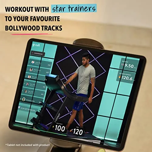 Fitkit FT100S (3.25HP Peak) Motorized Treadmill with Free Home Installation, 1 Year Warranty and Trainer Led Sessions by Cult.Sport