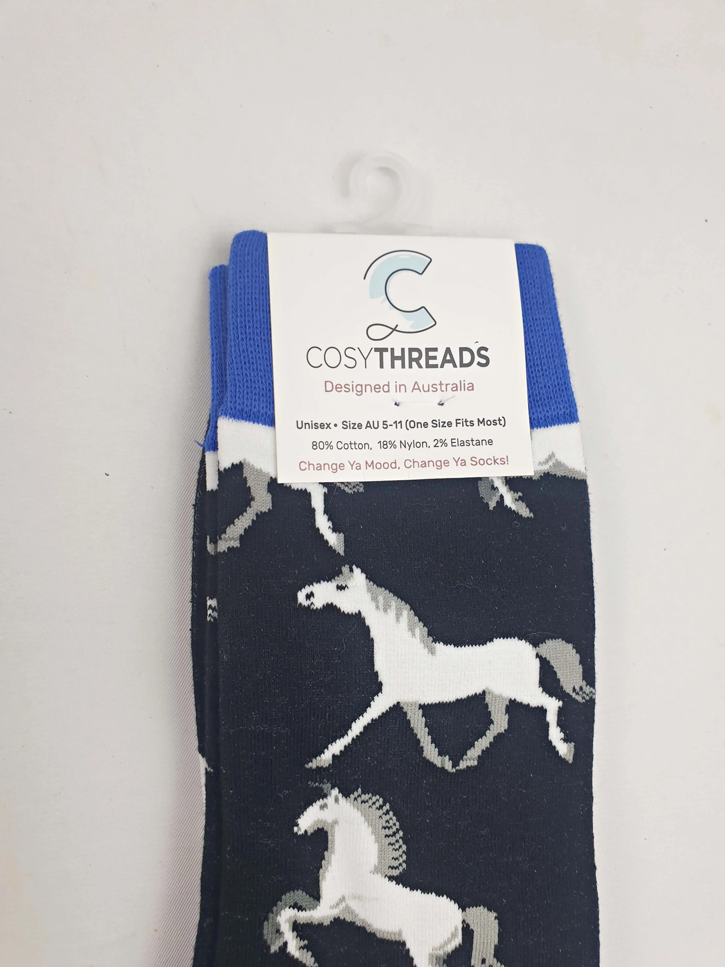 Frankie & Me novelty socks with cute horse print