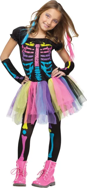 Funky Punky Bones Chld Sm 4-6  Costume