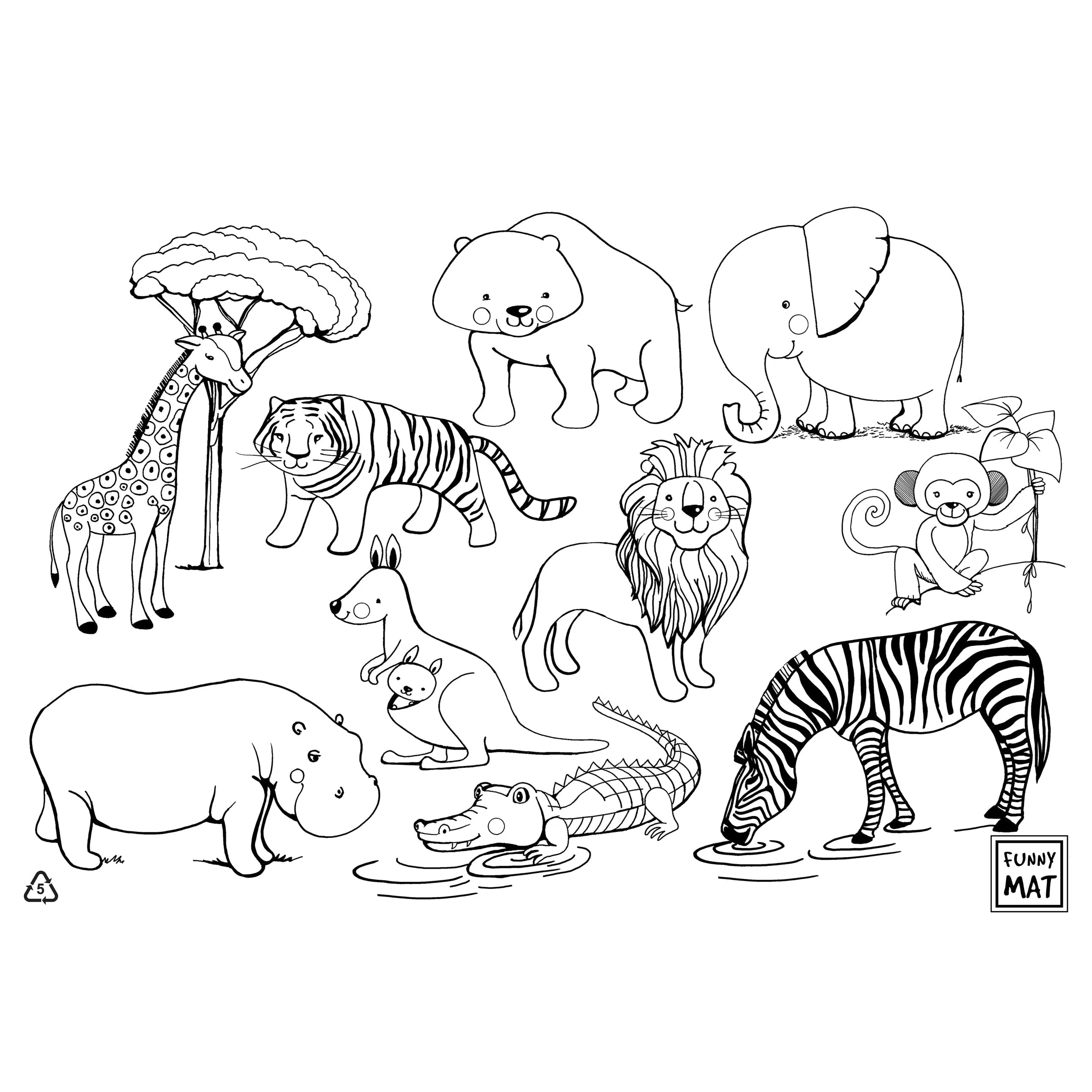 Funny Mat, Colouring Mat