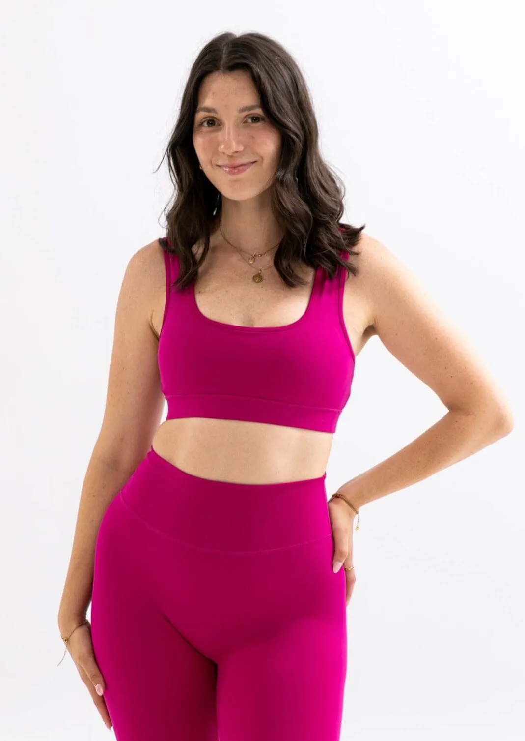 Gaya Sports Bra Pink Hibiscus