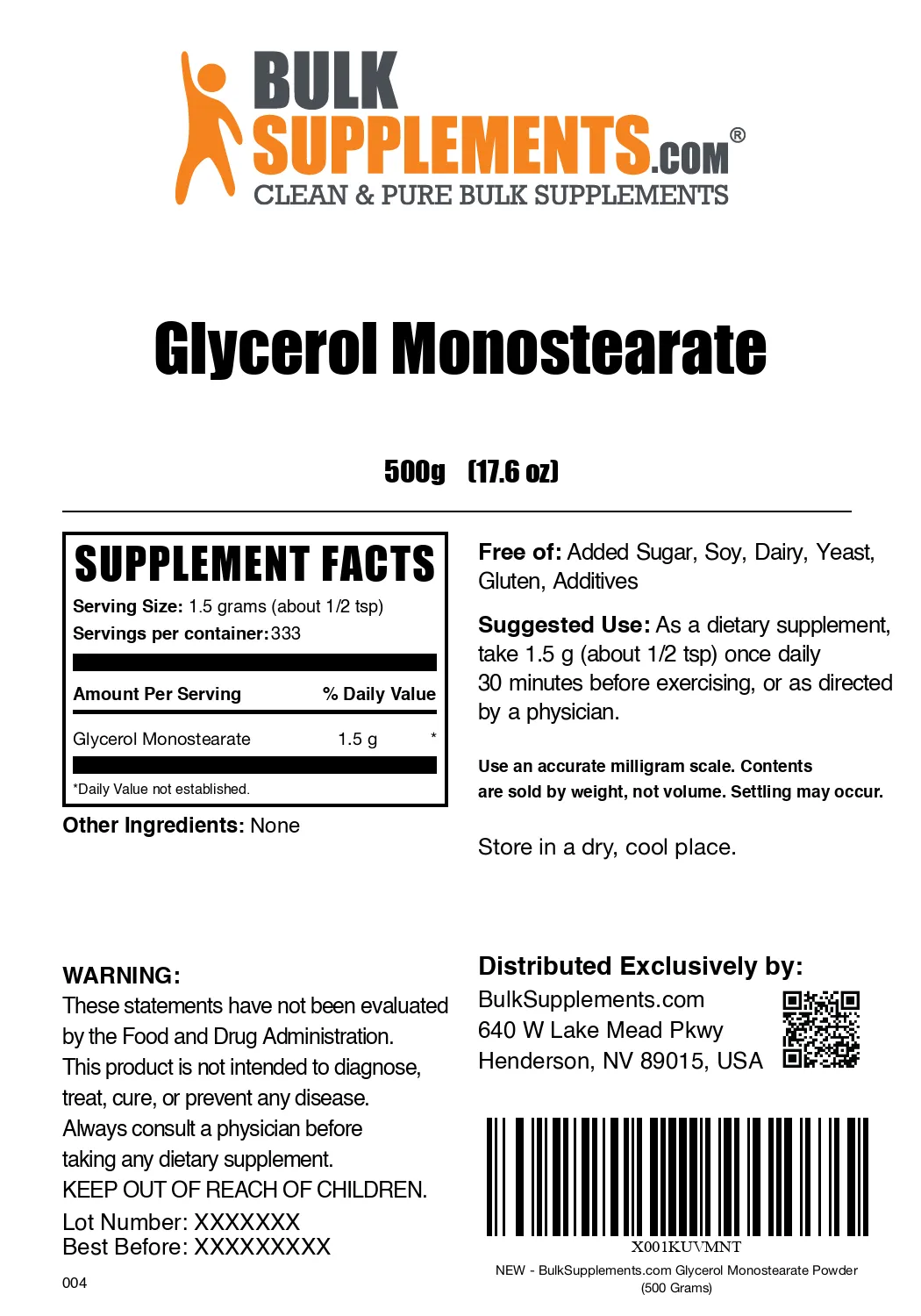 Glycerol Monostearate Powder