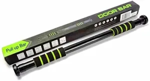 GOCART WITH G LOGO Nonslip Carbon Steel Doorway Gym Bar, Pull-up Bar for Home, Mountable, Adjustable in Length, (Green, Size 63-95)