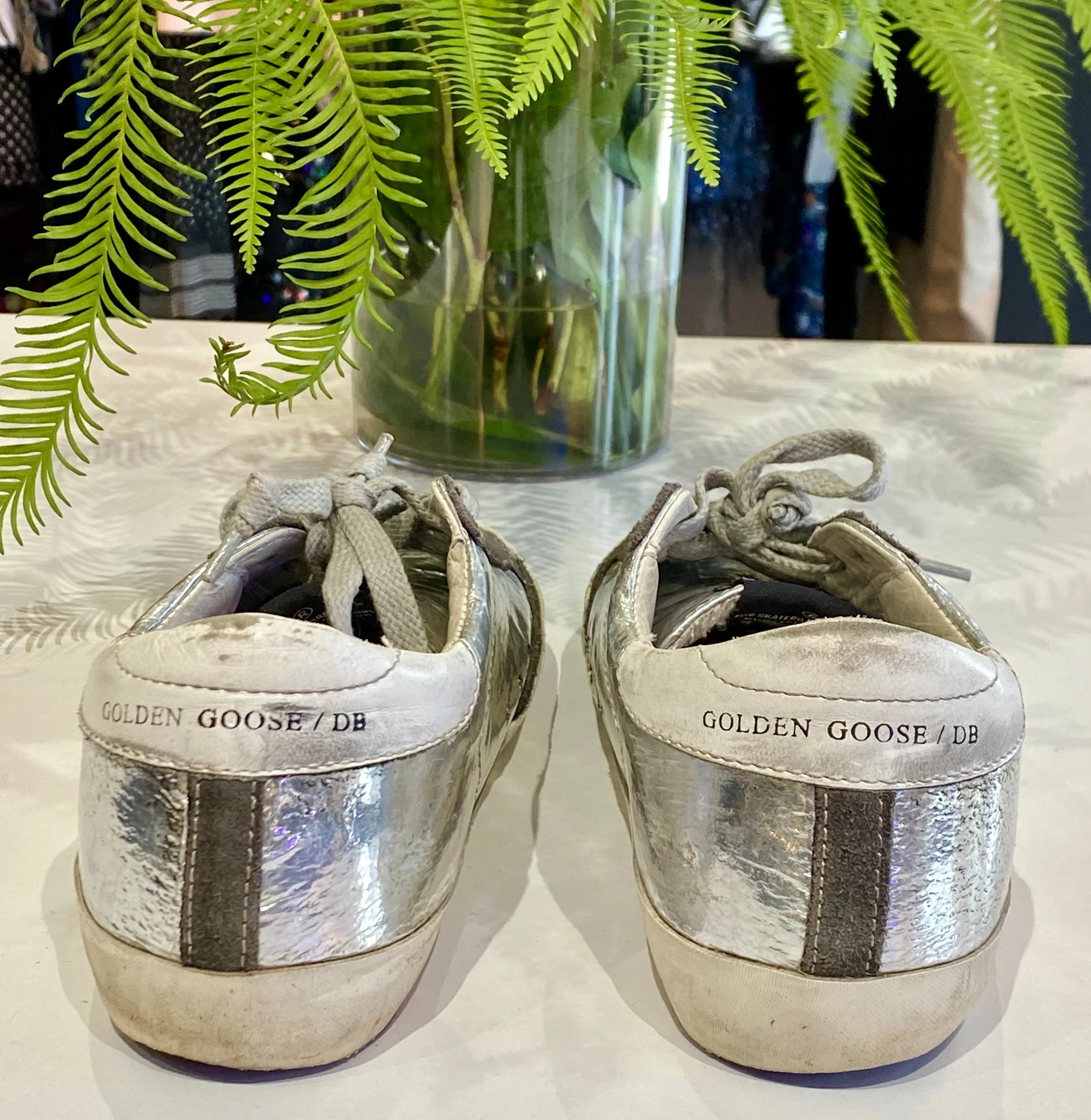 Golden Goose Silver Shiny Sneaks