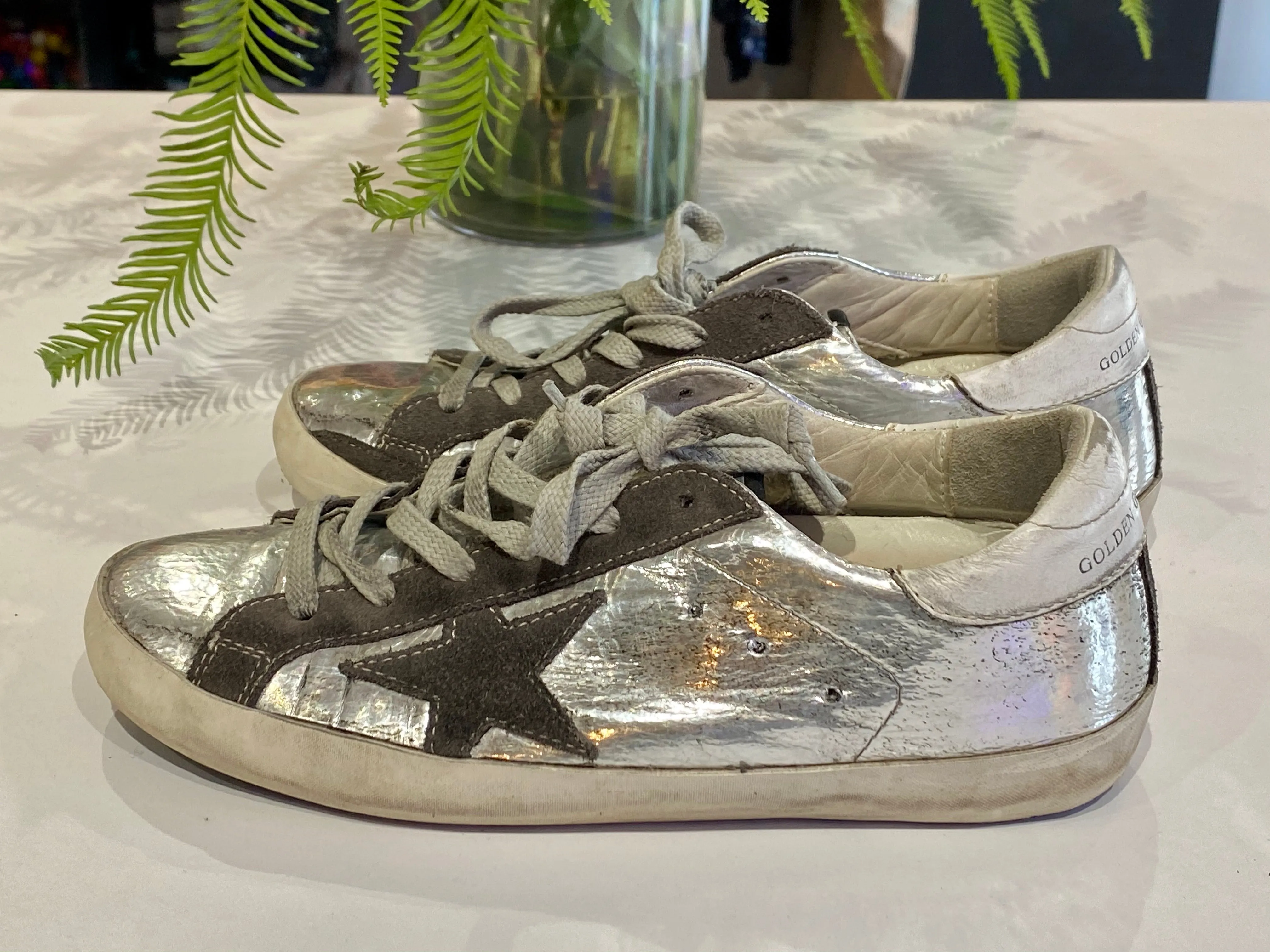 Golden Goose Silver Shiny Sneaks
