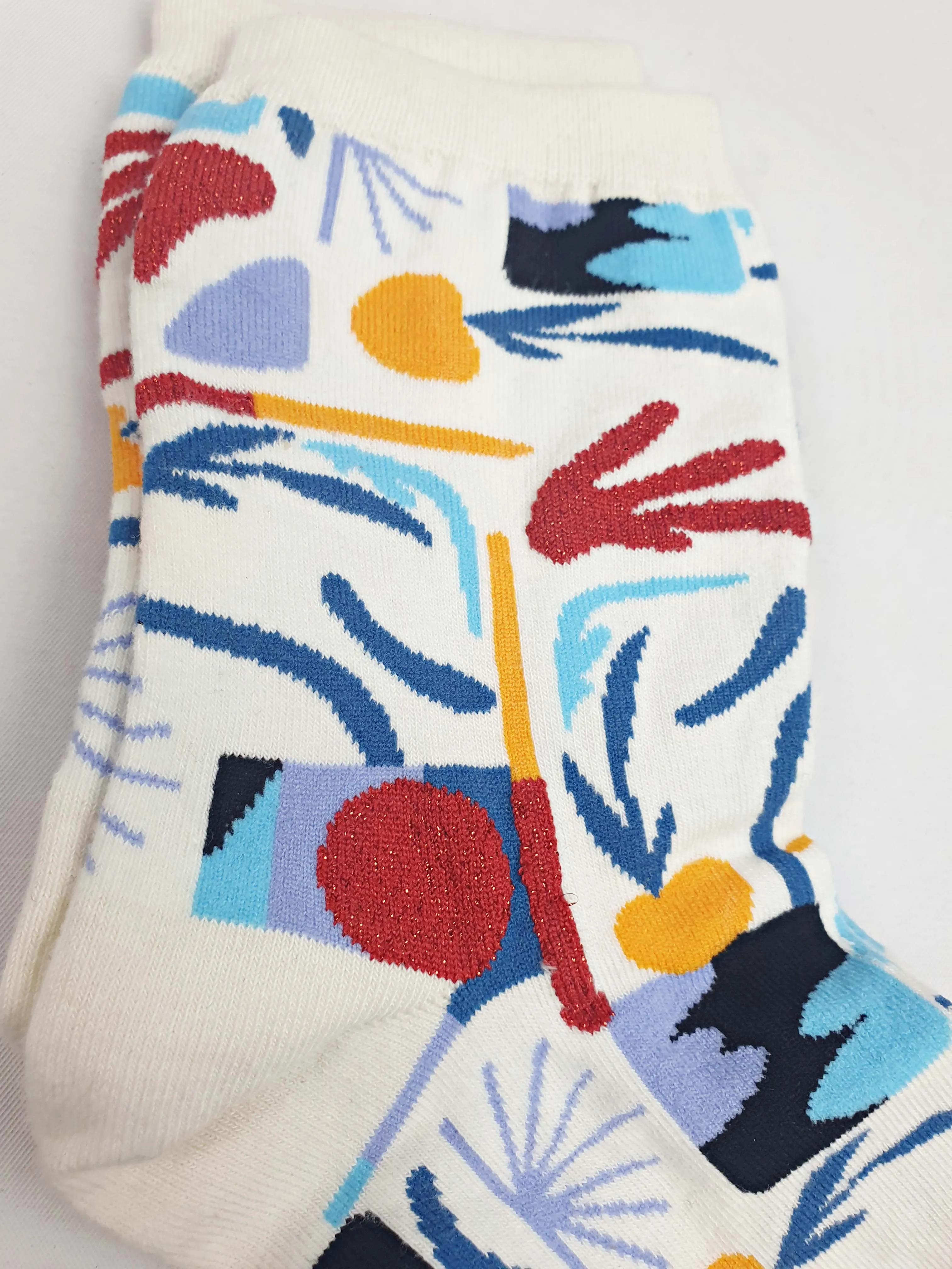 Gorman white print socks one size