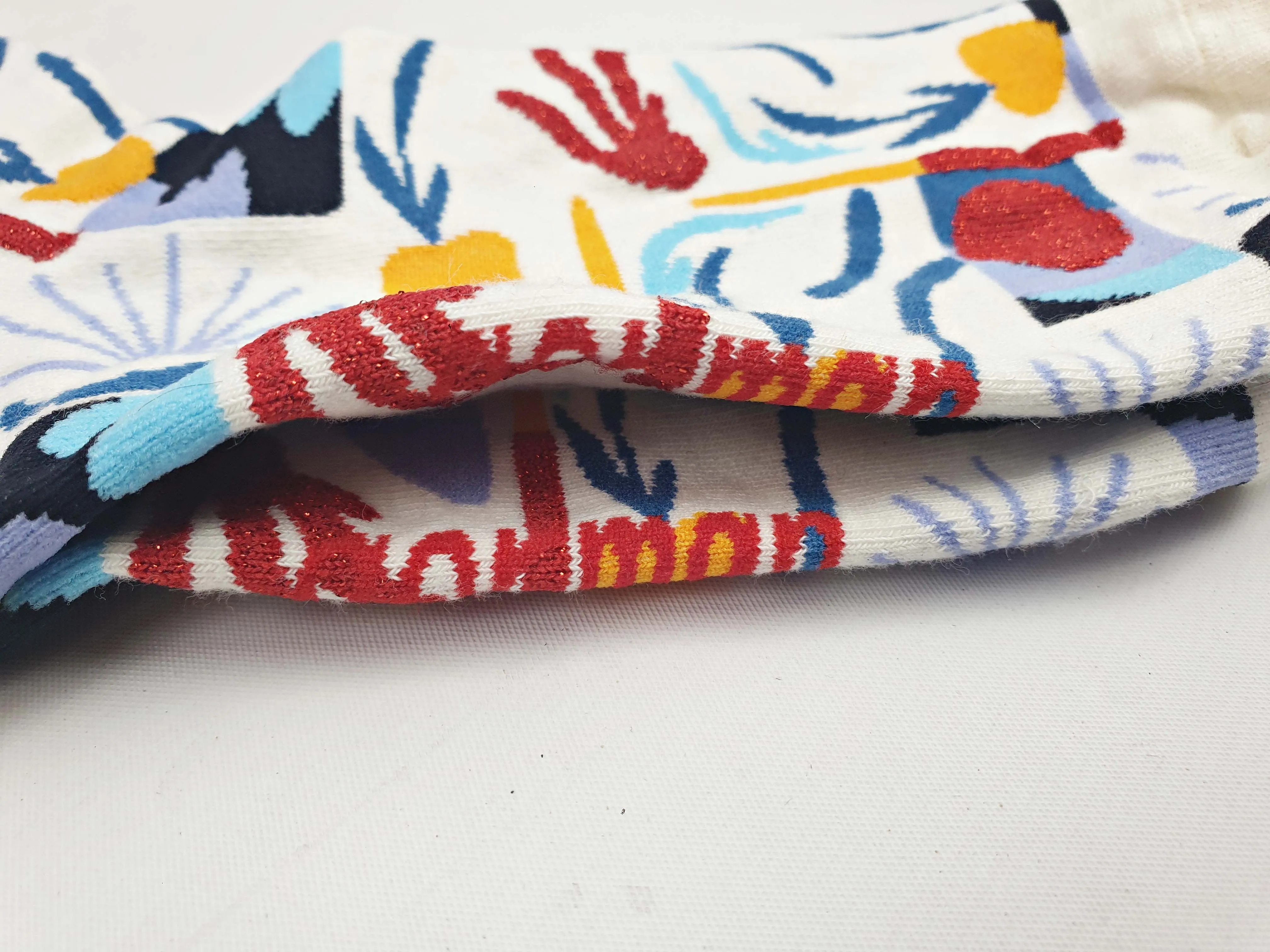 Gorman white print socks one size
