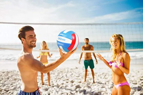 GoSports Soft Touch Recreational Volleyball | Regulation Size for Indoor or Outdoor Play | Includes Ball Pump - Choose Between Single or 6 Pack