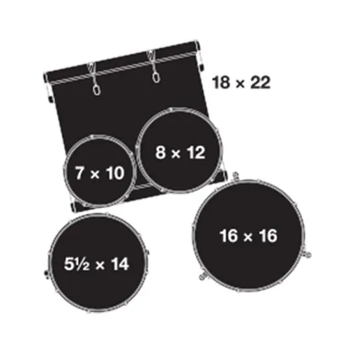 Gretsch CM1-E825-DCB Catalina Maple 5-Piece Drum Shell Kit (22inch Bass), Dark Cherry Burst