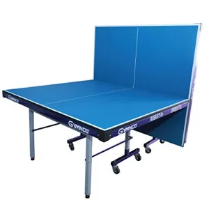 Gymnco Robust Iron Tech Table Tennis Table with 75 MM Wheel (Top 25 mm Laminated Compressed & Free TT Table Cover   2 TT Racket & Balls)