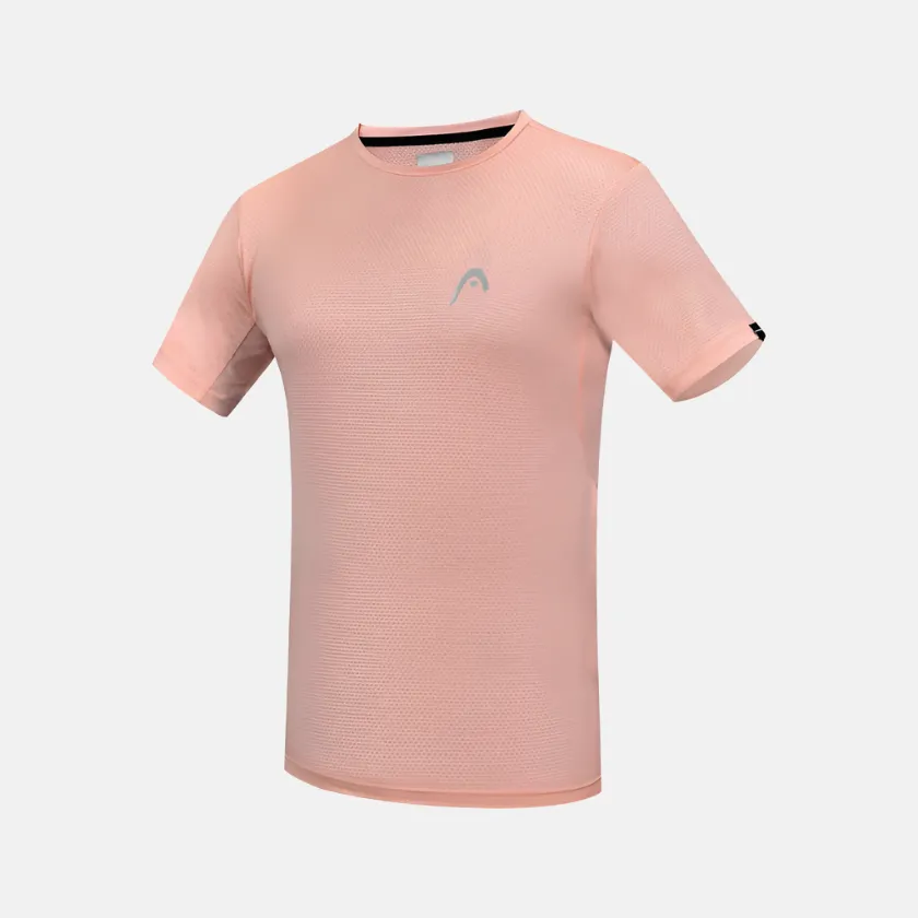 Head Men's Round Neck Badminton T-shirt -Peach