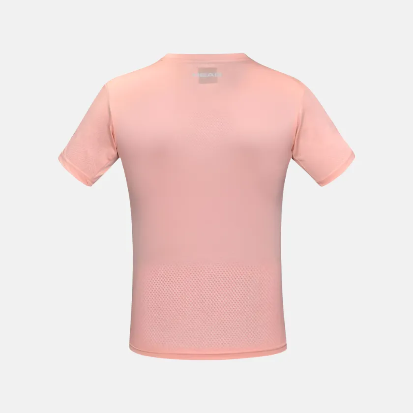 Head Men's Round Neck Badminton T-shirt -Peach