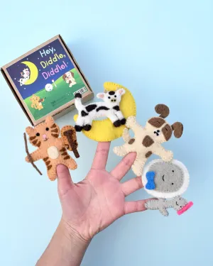 Hey Diddle Diddle Felt Finger Puppet Set