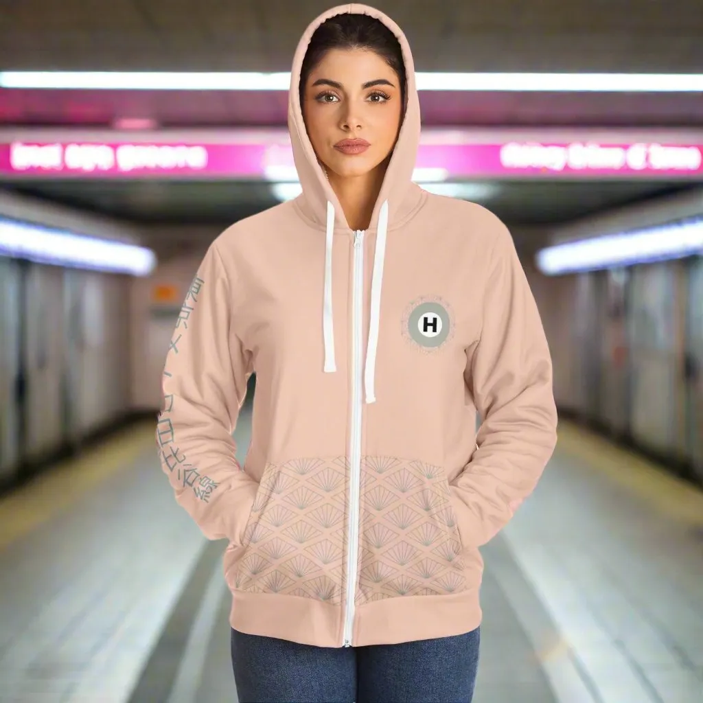 Hibiya Line Ultra-Soft Microfleece Zip Hoodie
