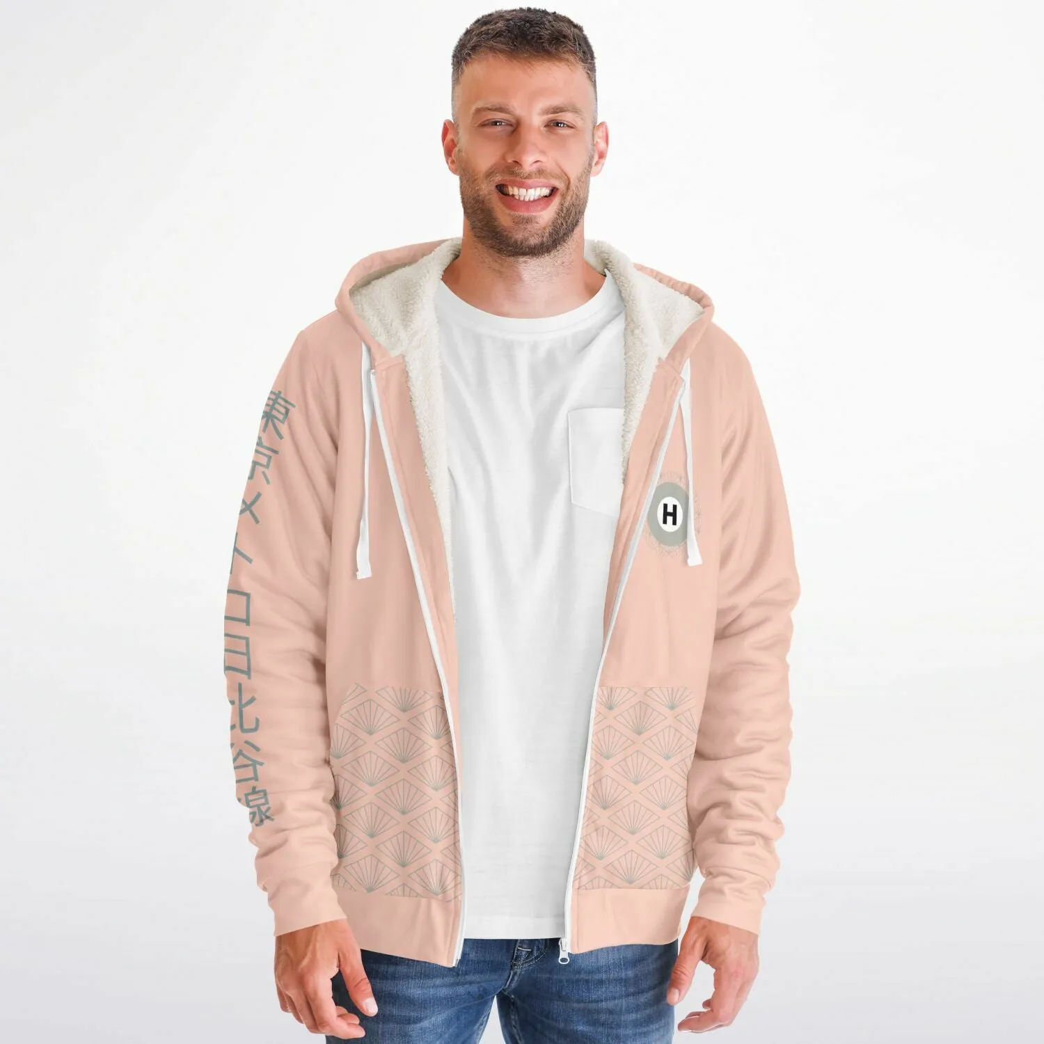 Hibiya Line Ultra-Soft Microfleece Zip Hoodie