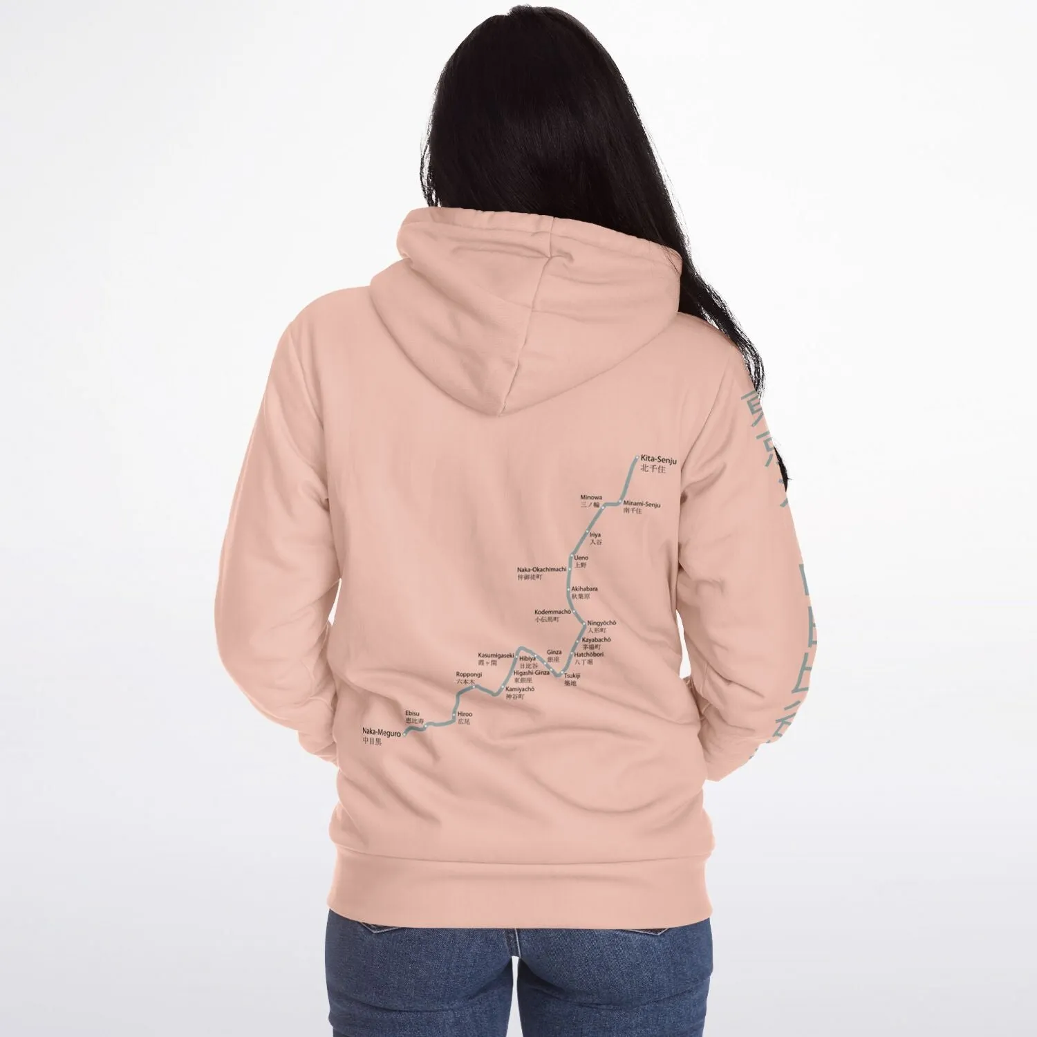 Hibiya Line Ultra-Soft Microfleece Zip Hoodie