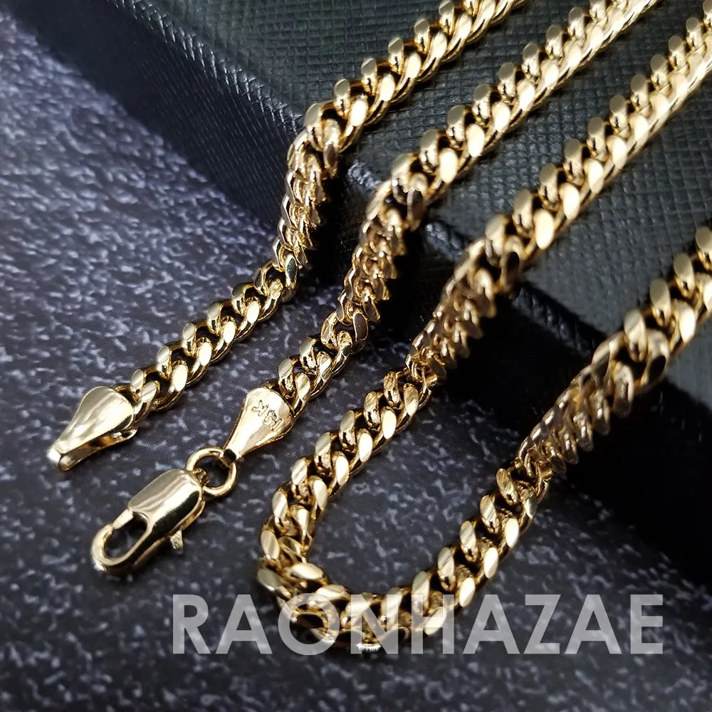 Hip Hop Blinged Out Bullet Pendant w/ 5mm Miami Cuban Chain