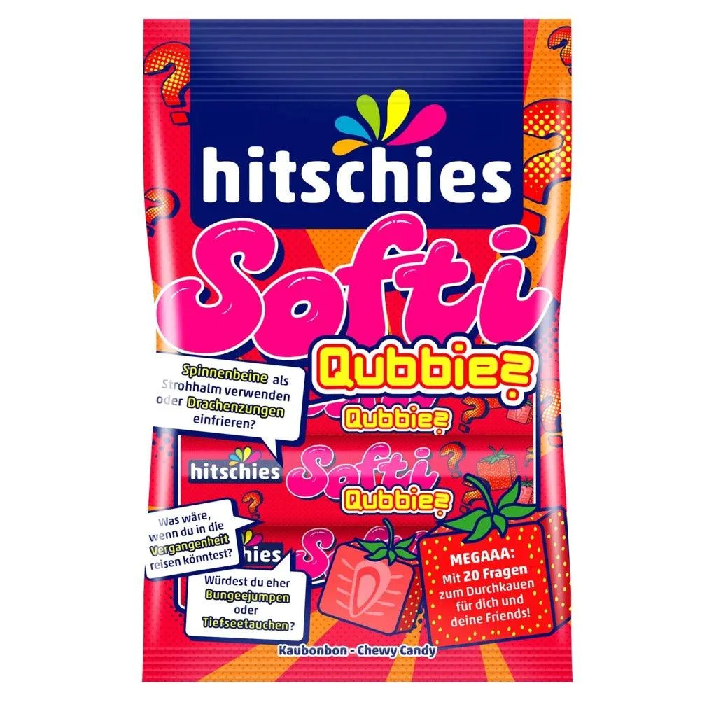 Hitschler Softi Qubbies Strawberry Chewy Candy - 80 g