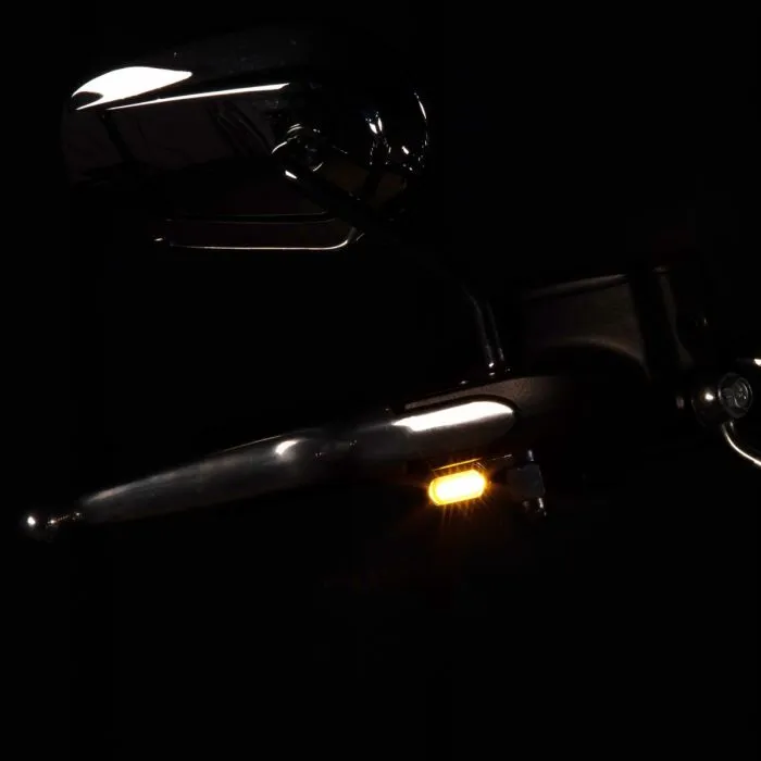 HOGWORKZ® Harley Dyna/Softail/Sportster LED Handlebar DRL / Turn Signals | Chrome