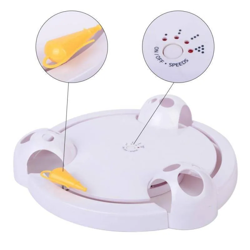 Interactive Cat Toy - Automatic Rotating Mouse Chasing Game