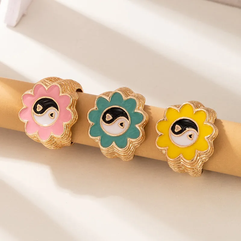 Japanese and Korean Flower Cute Fun Ring Set