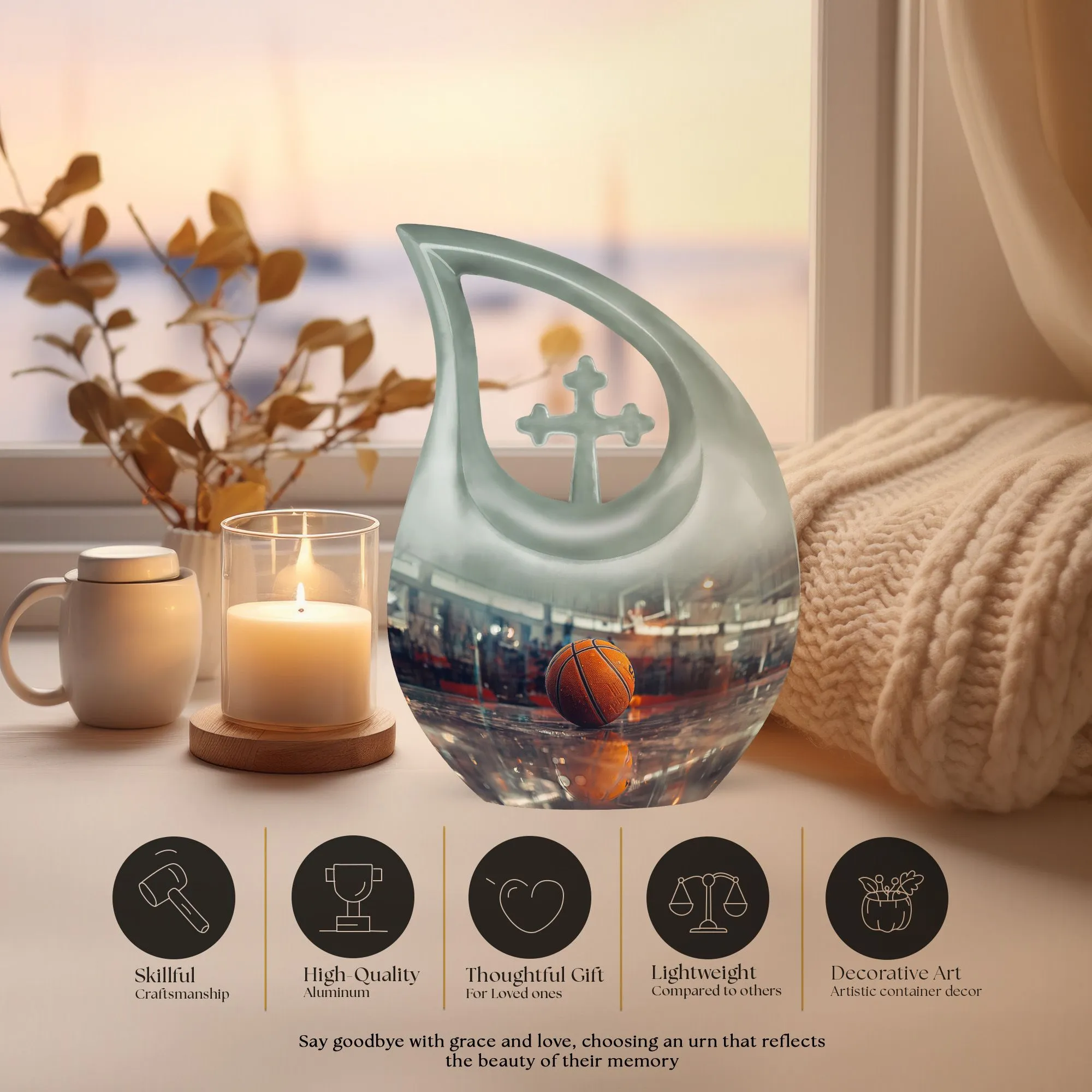 KeepTheMemory Basketball Small Cremation Specialty Urn