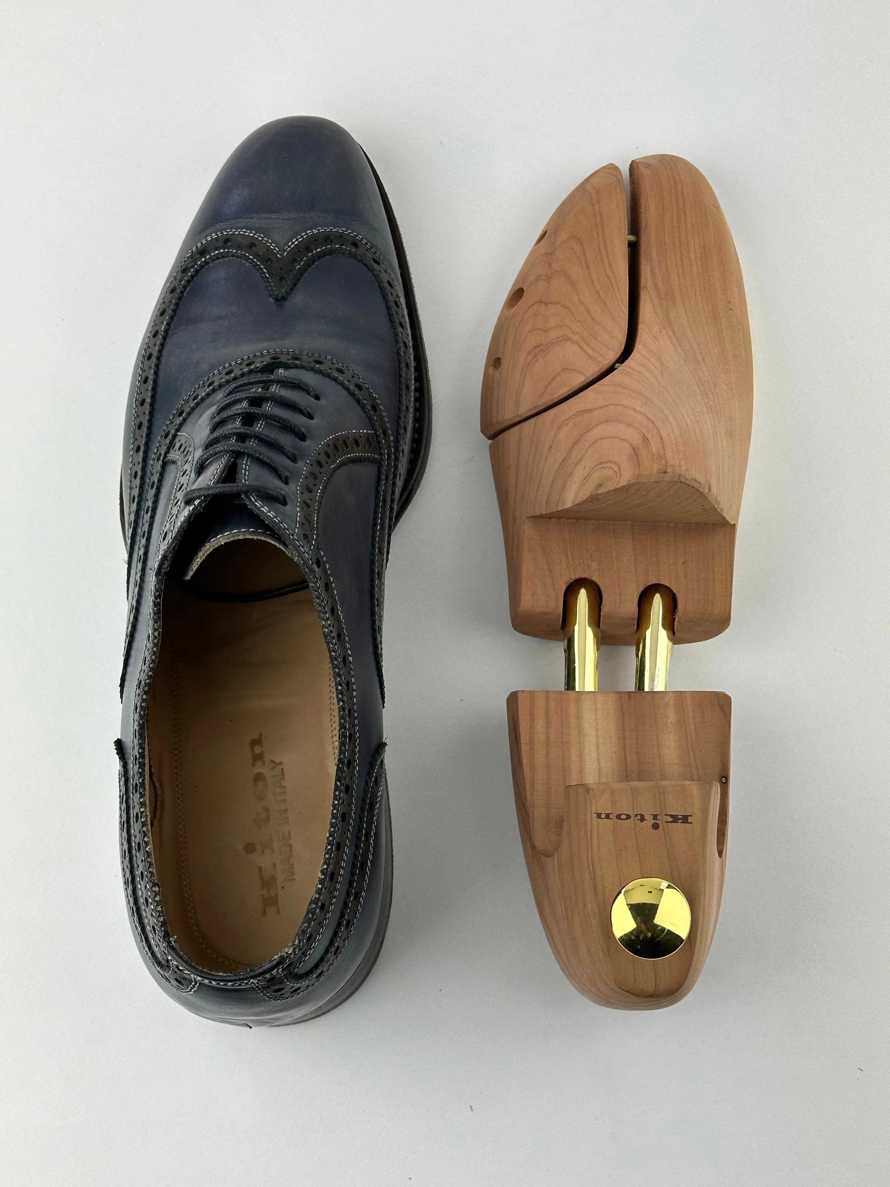 Kiton Burgundy Oxford Shoes