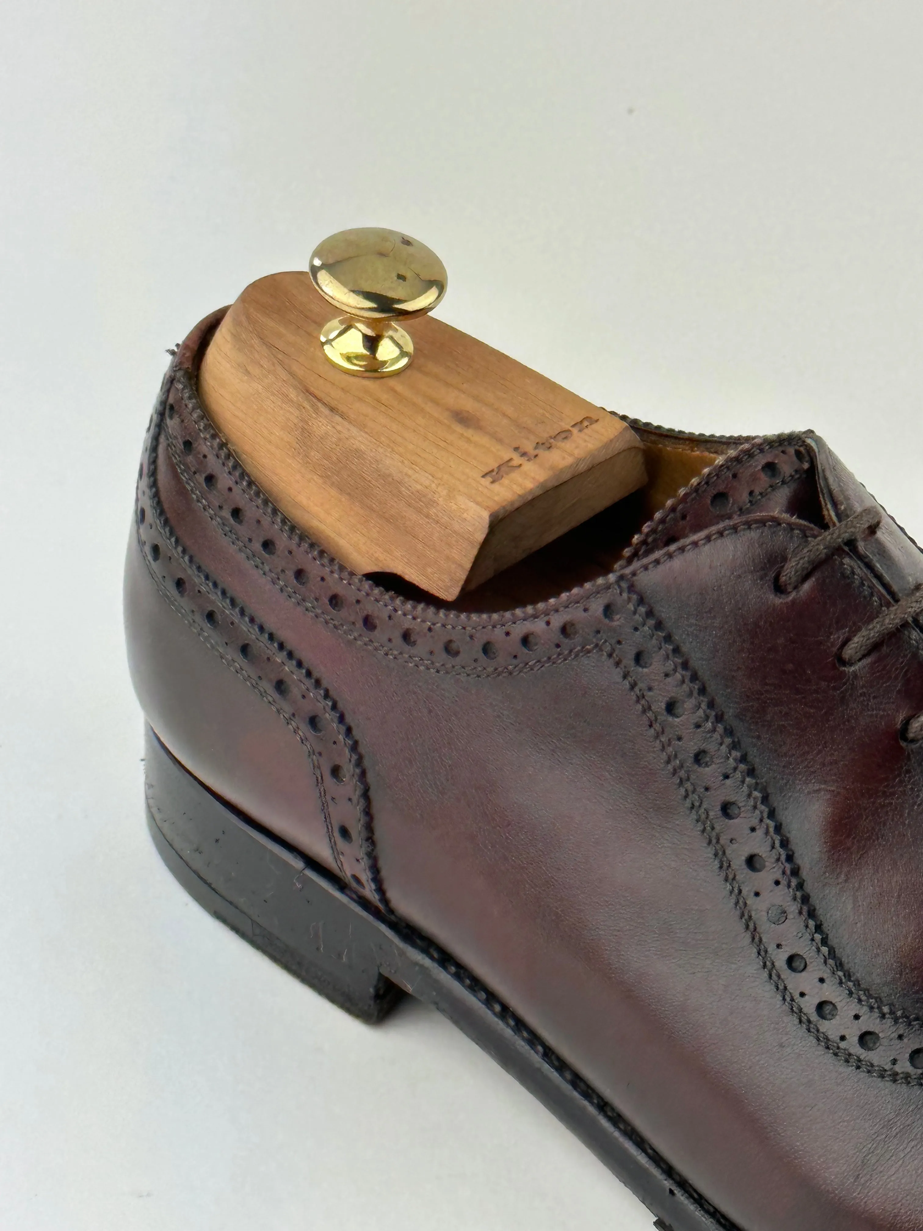 Kiton Burgundy Oxford Shoes