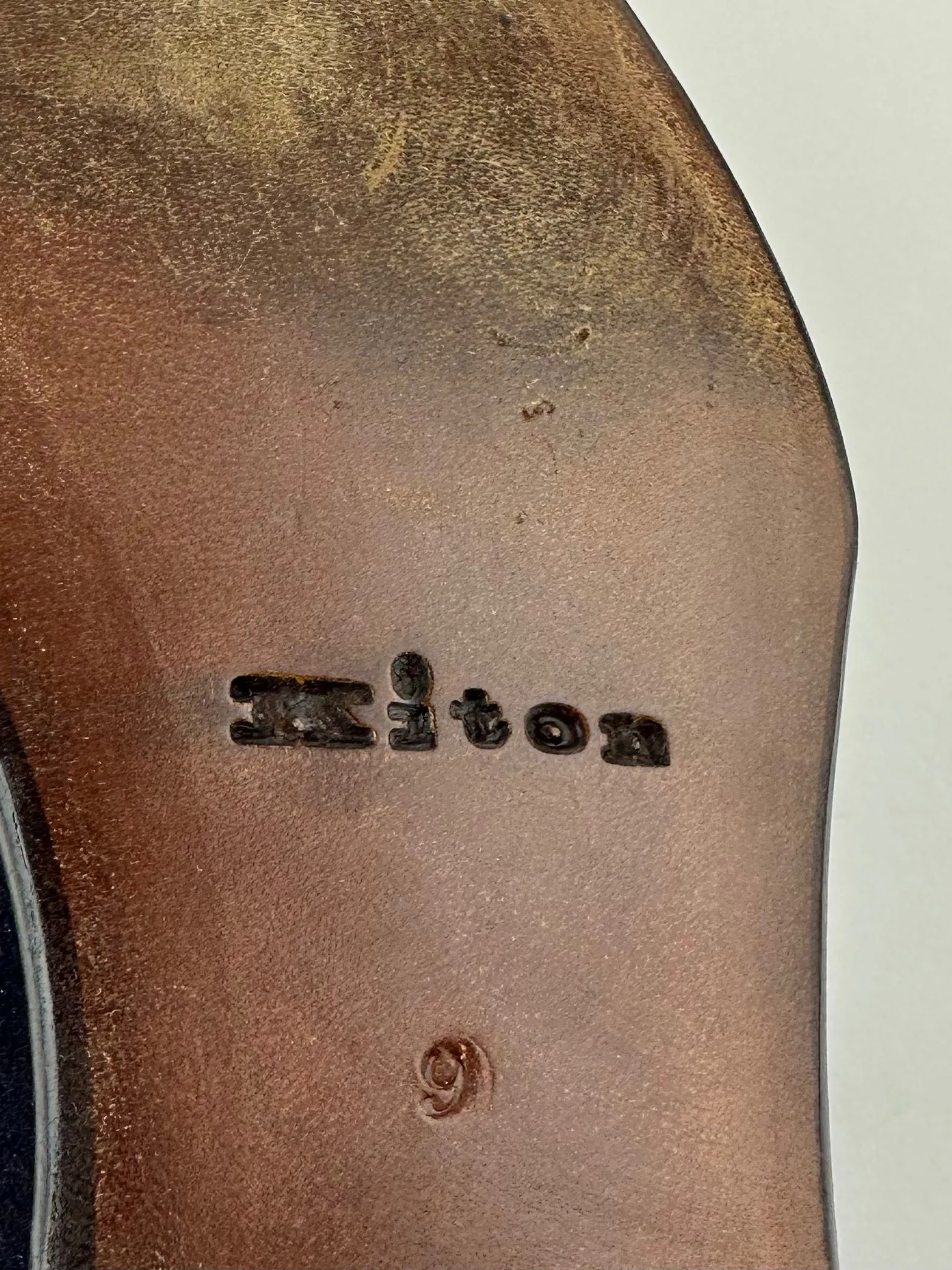 Kiton Navy Suede Double Monkstrap