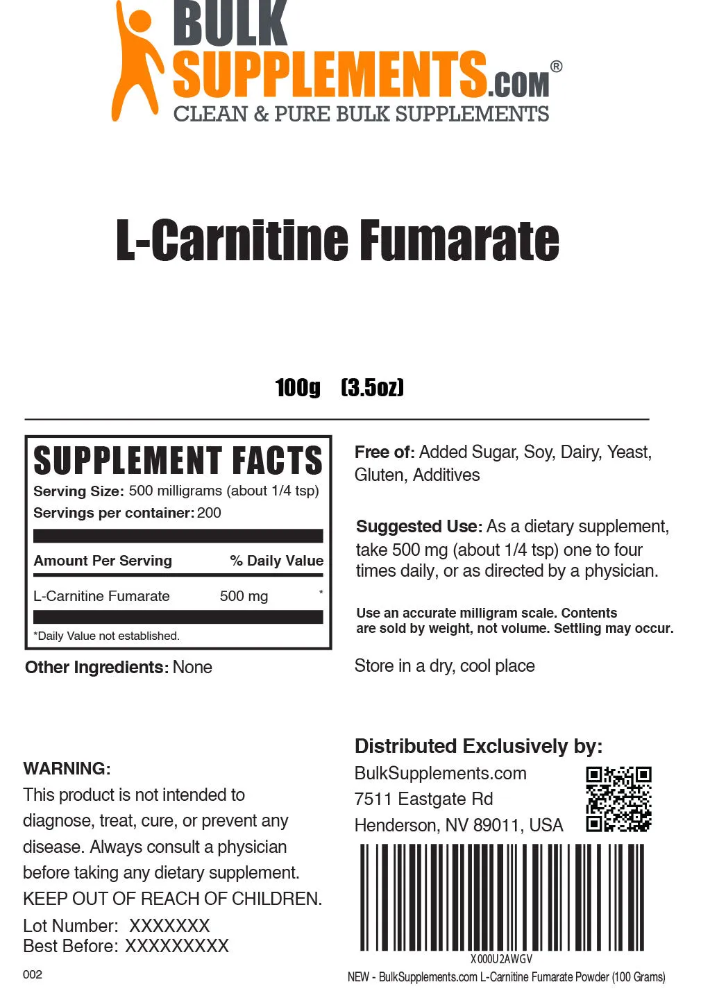 L-Carnitine Fumarate Powder