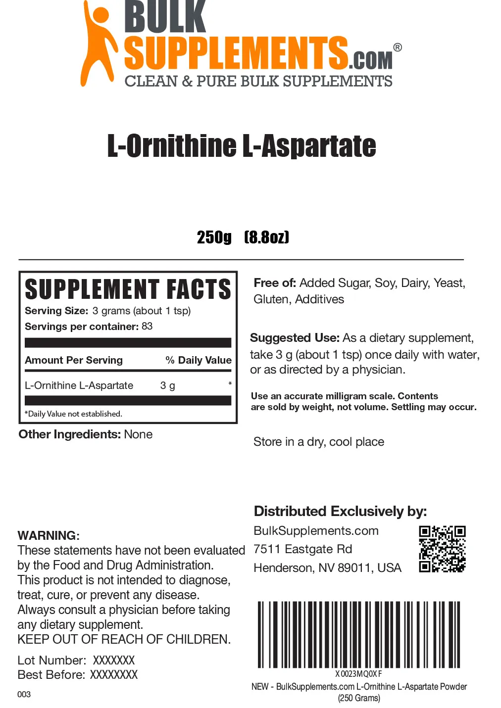 L-Ornithine L-Aspartate Powder