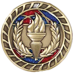 Leadership Medal with Translucent Color Fill & Glitter